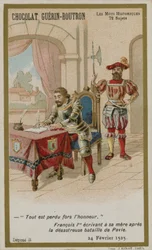 Chocolat Guerin-Boutron Handelskarte, Serie Historische Worte