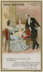 Chocolat Guerin-Boutron Sammelkarte, Historische Wörter Serie