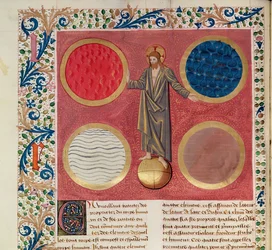 Christus umgeben von den vier Elementen