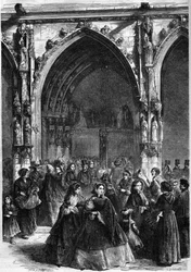 Christian Rie - Palmsonntag: Verteilung der Zweige an der Tür der Kirche Saint Germain l