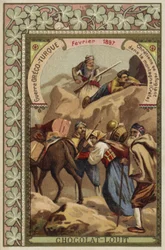 Christen suchen Zuflucht in den Bergen Kretas, Griechisch-Türkischer Krieg, Februar 1897