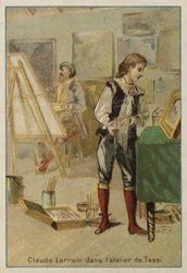 Claude Lorrain, französischer Maler, im Atelier von Agostino Tassi, Rom