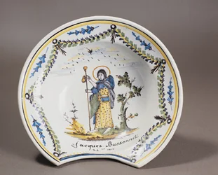 Nahaufnahme einer Barbier-Schüssel, Frankreich