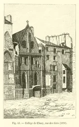 Kolleg von Cluny, Rue des Gres, 1820