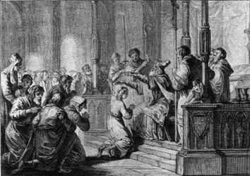 Weihe der Heiligen Genoveva, um 430: Saint Germain, Bischof von Auxerre