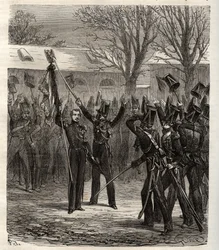 Verschwörung von Straßburg 1836 unter der Führung von Prinz Louis Napoleon, dem zukünftigen Napoleon III., gegen die Julimonarchie - Verschwörung von Straßburg organisiert vom zukünftigen Kaiser Napoleon III. 1836 - gescheiterter Putschversuch von Prinz Lo