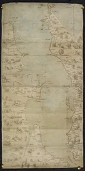 Karte des Ärmelkanals (Englische Südküste und Französische Nordküste) von Jean Rotz