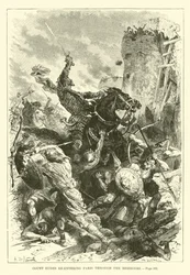 Graf Eudes kehrt durch die Belagerer nach Paris zurück