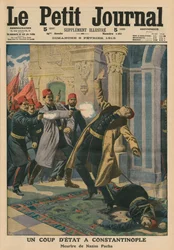 Staatsstreich in Konstantinopel, Ermordung von Nazim Pascha, Titelillustration aus 