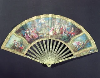 Höfischer Fächer, Französisch, 18. Jahrhundert