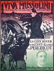 Titelblatt der Partitur von Viva Mussolini von Vincent Scotto (1876-1952) und Lucien Boyer, 1920er Jahre