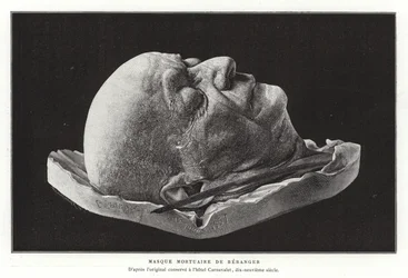 Totenmaske von Pierre-Jean de Béranger, französischer Dichter und Liedermacher