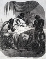 Tod von Du Guesclin im Jahr 1380 - in Histoire de France von L.-P. Anquetil