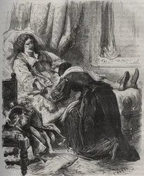 Tod von Jean Baptiste (Jean-Baptiste) Poquelin, genannt Moliere (1622-1673), 17. Februar