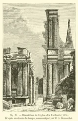 Abriss der Kirche der Feuillants, 1806, nach einer zeitgenössischen Zeichnung, mitgeteilt von M A Bonnardot