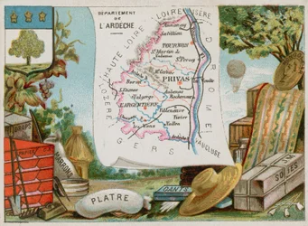 Departement Ardèche in Südzentralfrankreich