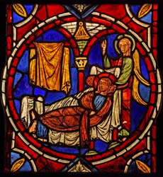 St. Martin wird im Schlaf von einem Engel erleuchtet