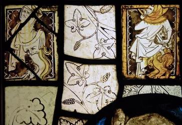 Darstellung von Grisaille mit Grotesken; aus der Normandie