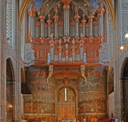 Darstellung der Orgel mit dem Jüngsten Gericht