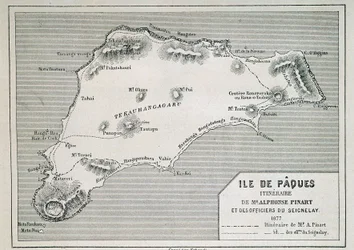 Osterinsel (Rapa Nui): Reiseroute von Herrn Pinart