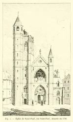 Kirche von Saint-Paul, Rue Saint-Paul, abgerissen im Jahr 1796