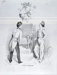 Elektrizität, Karikatur der Revolution von 1848
