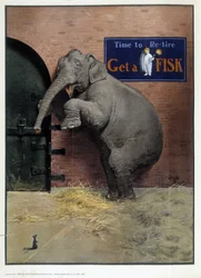 Elefant erschreckt durch eine Maus - in „Theater Magazine“, Sep 1925