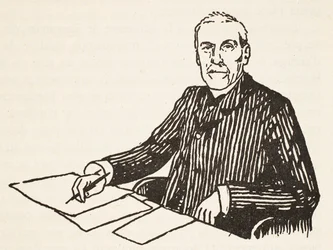 Emile Boutroux, Kopie von Boris Mestchersky, Illustration aus Histoire de la Nation Francaise, Sciences, Bände I & II, von Gabriel Hanotaux, 1924