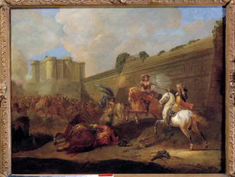 Episode der Fronde 1648-1652: Kampf zweier Reiter, Faubourg Saint Antoine unter den Mauern der Bastille