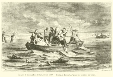 Episode der Überschwemmung der Loire im Jahr 1789