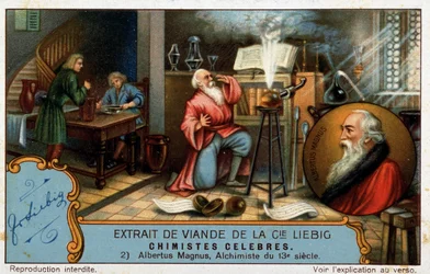 Berühmte Chemiker: Albrecht von Bollstadt, bekannt als Albert der Große oder Albertus Magnus (1206 - 1280), Dominikanerbruder, deutscher Chemiker und Alchemieprofessor von Thomas von Aquin