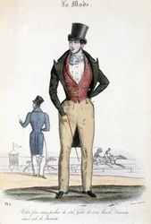 Männliche Mode im Jahr 1829 - in „Les Modes“