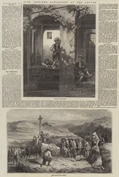 Schöne Künste, die Ausstellung im Louvre (Gravur)