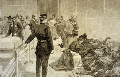 Brand im Bazar de la Charité in Paris am 4. Mai 1897: Nach der Katastrophe identifizieren Familien die Opfer im Palais de l