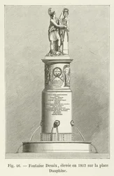Fontaine Desaix, errichtet im Jahr 1802 auf dem Place Dauphine