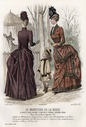 Französische Modeplatte, späte 19. Jahrhundert