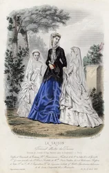 Französische Modeplatte, späte 19. Jahrhundert