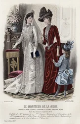 Französische Modeplatte, späte 19. Jahrhundert