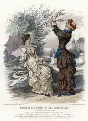 Französische Modeplatte, späte 19. Jahrhundert