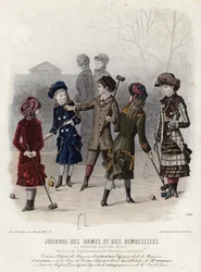 Französische Modeplatte, späte 19. Jahrhundert