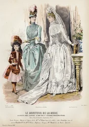 Französische Modeplatte, späte 19. Jahrhundert