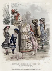 Französische Modeplatte, späte 19. Jahrhundert