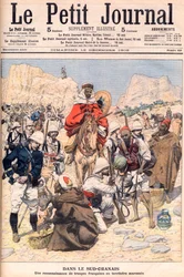 Französische Aufklärungsexpedition in Südmarokko Illustration für Le Petit Journal, Dezember 1906.