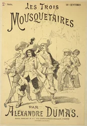 Titelseite einer Serialisierung von Die drei Musketiere von Alexandre Dumas père (1803-70) späte 19. Jahrhundert