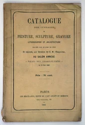 Vorderseite des Katalogs für den Salon des Refuses, 1863