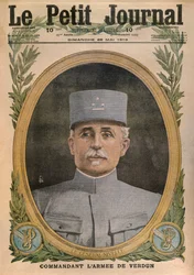General Nivelle, Kommandant der Armee von Verdun, Titelillustration aus Le Petit Journal, supplement illustre, 28. Mai 1916