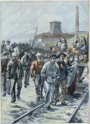 Generalstreik der Bergleute in Nordfrankreich, in „Le Petit Parisien“.