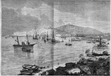 Gesamtansicht von Gaeta, Italien