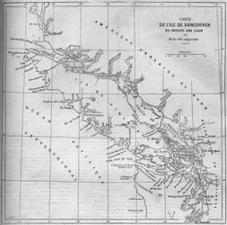 Geografische Karte von Vancouver Island