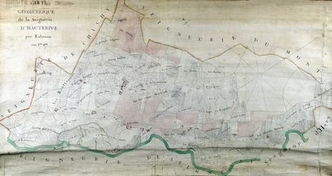 Geometrische Karte der Herrschaft von Hauterive von Labrune im Jahr 1787